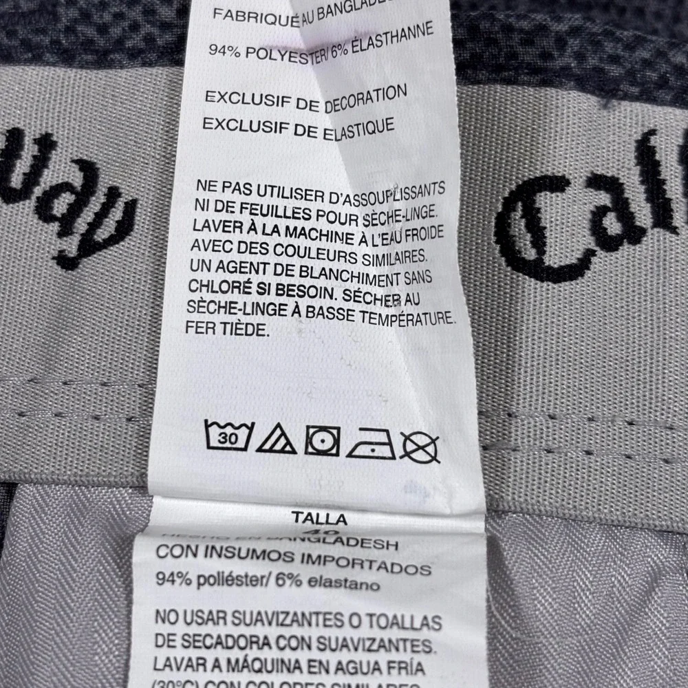 Callaway Mens Gray All Over Print Performance Golf Shorts‎ Size 40 Media Pocket